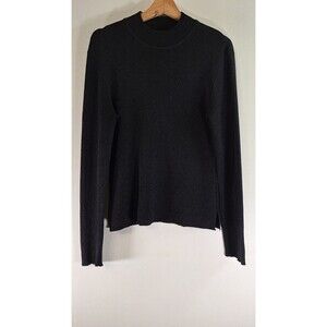 RAFAELLA Ribbed Knit‎ Silk Blend Top Women's XL Witchy Gothic Mob Wife Career